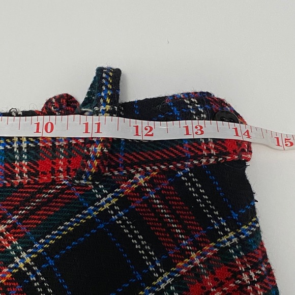 Women's Tartan Plaid Red Maxi Skirt Academia Heritage Old Money Retro - Picture 3 of 7